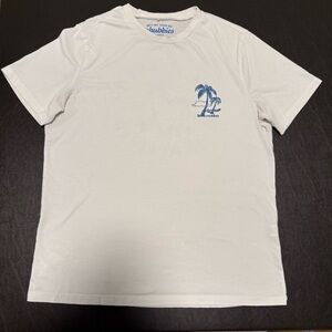 Chubbies White Tee with Blue Palm Design